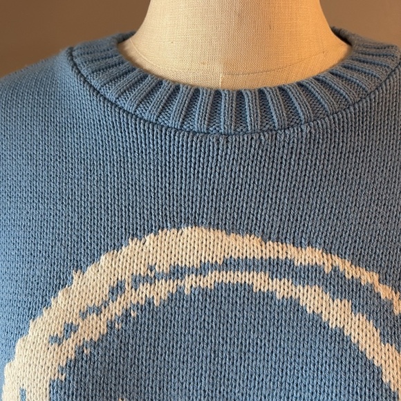 ASOS women’s petite oversized Smiley Face Sweater crew neck ribbed waist cuffs 2 - Picture 2 of 14